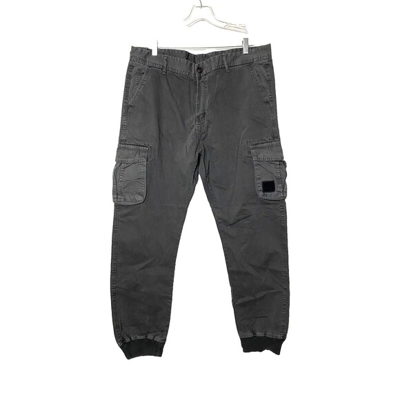 Ebossy Utility Pants Men Size 38 Gray Work Casual 90s 38x42 Pockets Carpenter - Picture 1 of 13